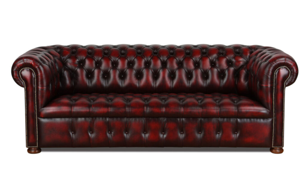 Winchester Large Sofa in Leder Red