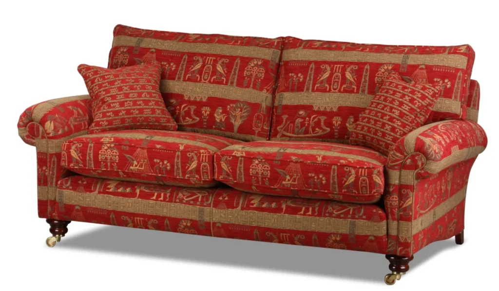 Englisches Sofa handgefertigt mit hochwertigem Stoffmuster