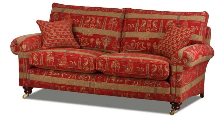 Englisches Polstersofa in elegantem Stoff